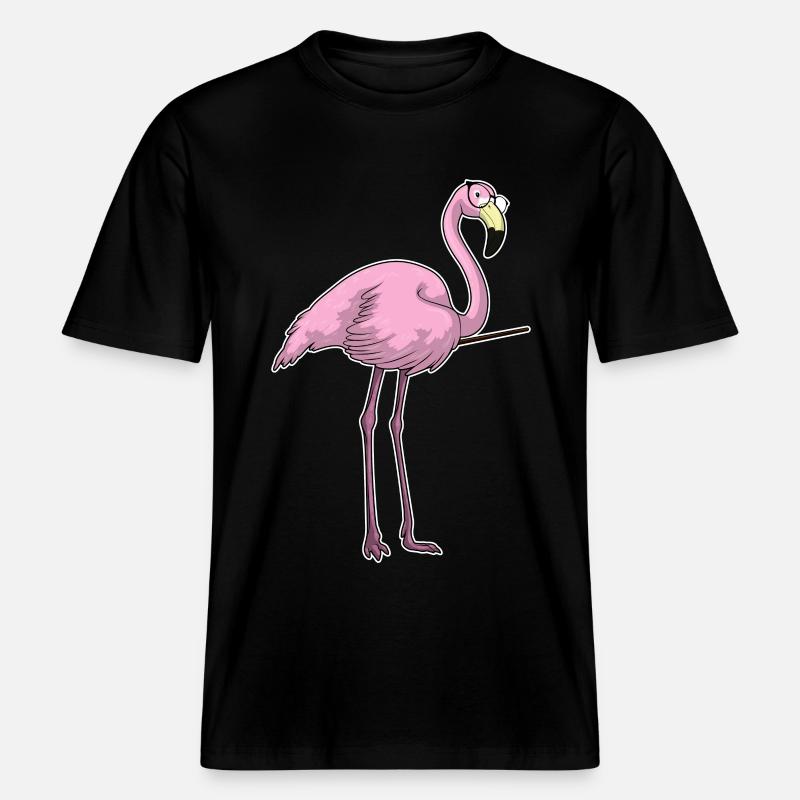 Flamingo Teacher Pointer -  T-shirt unisexe RELAXED FIT en coton bio - noir