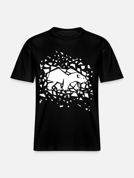Ours polaire 2 - T-shirt unisexe RELAXED FIT en coton bio - noir