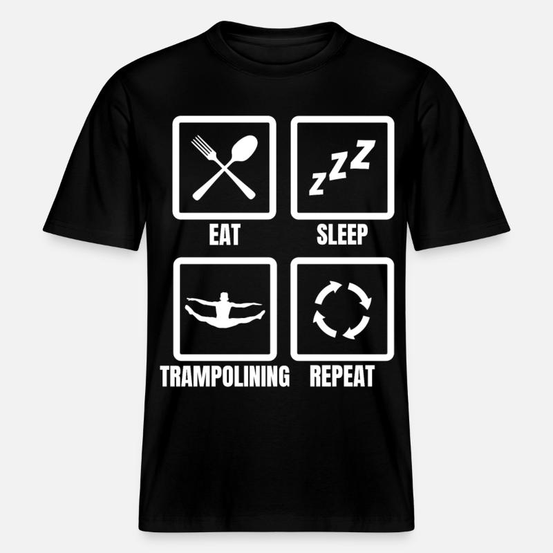 Trampolinist Routine - RELAXED FIT Unisex Organic T-Shirt - Schwarz