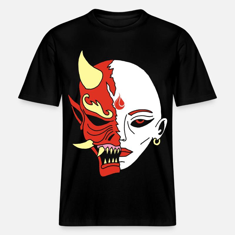 Mensch oder Dämon? -  RELAXED FIT Unisex Organic T-Shirt - Schwarz