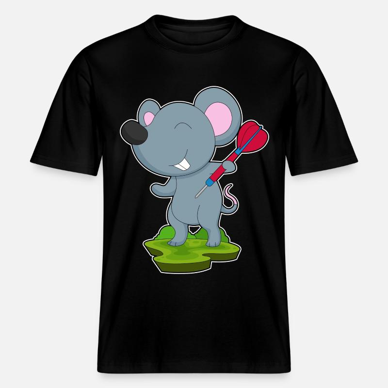 Fléchette de souris -  T-shirt unisexe RELAXED FIT en coton bio - noir