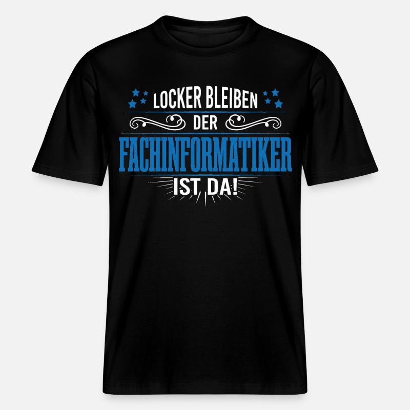 Fachinformatiker programmierer support admin -  RELAXED FIT Unisex Organic T-Shirt - Schwarz