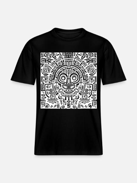 Inka, Azteken, Maya Muster, Artwork - RELAXED FIT Unisex Organic T-Shirt - Schwarz