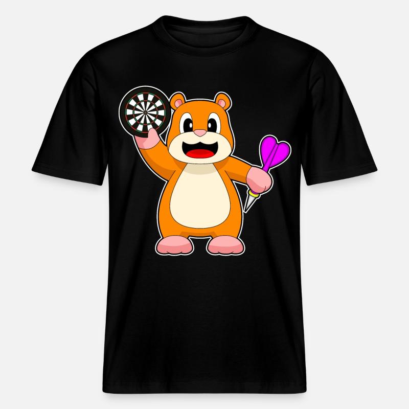 Cible de fléchettes de hamster -  T-shirt unisexe RELAXED FIT en coton bio - noir