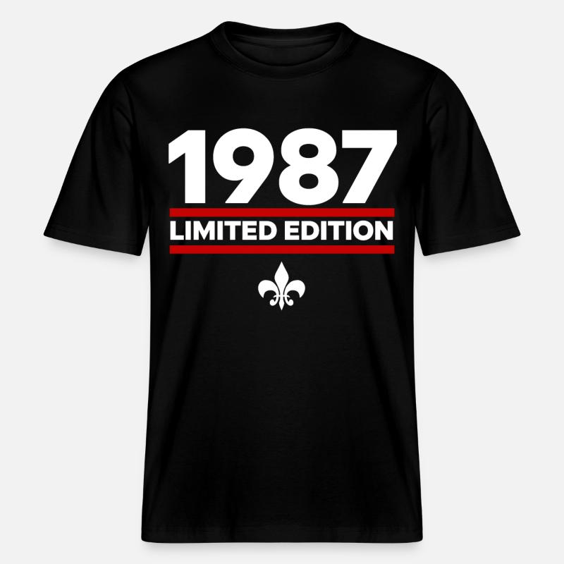 Édition limitée de 1987 - T-shirt unisexe RELAXED FIT en coton bio - noir