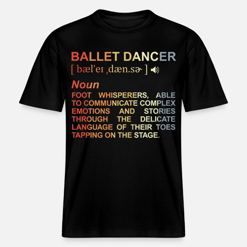 Danseuse de ballet Explication des termes -  T-shirt unisexe RELAXED FIT en coton bio - noir