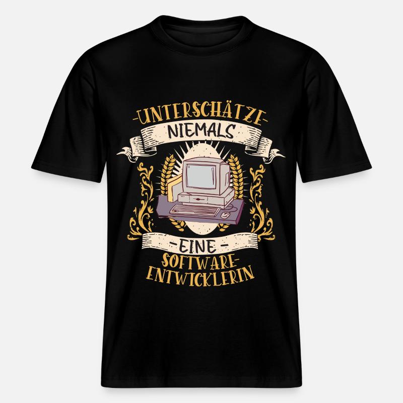 Softwareentwicklerin Geschenk Code Lustig -  RELAXED FIT Unisex Organic T-Shirt - Schwarz