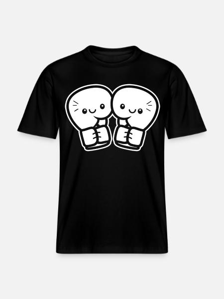 Funny Boxing Gloves -  RELAXED FIT Unisex Organic T-Shirt - black