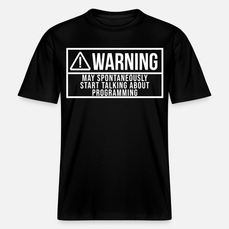 programmation -  T-shirt unisexe RELAXED FIT en coton bio - noir