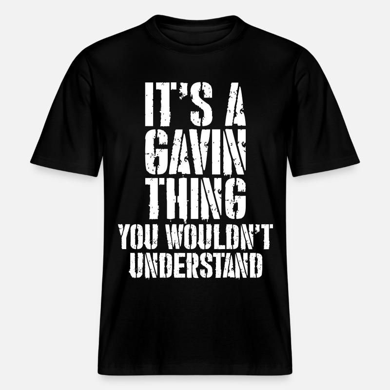 C’est un truc de gavin -  T-shirt unisexe RELAXED FIT en coton bio - noir