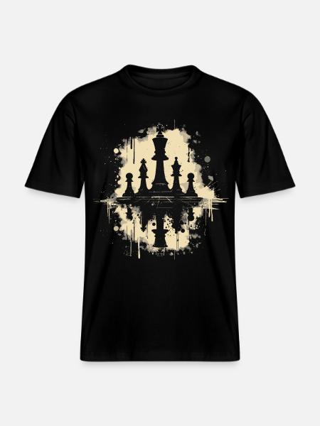 Schachfiguren Graffiti -  RELAXED FIT Unisex Organic T-Shirt - Schwarz
