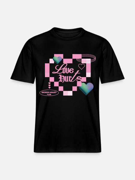 Love hurts - RELAXED FIT Unisex Organic T-Shirt - black