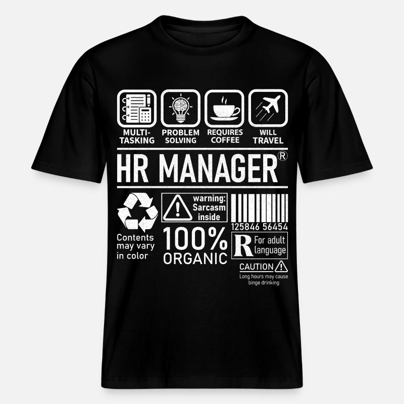 Hr Manager multi tasking problem solving - RELAXED FIT Unisex Organic T-Shirt - Schwarz