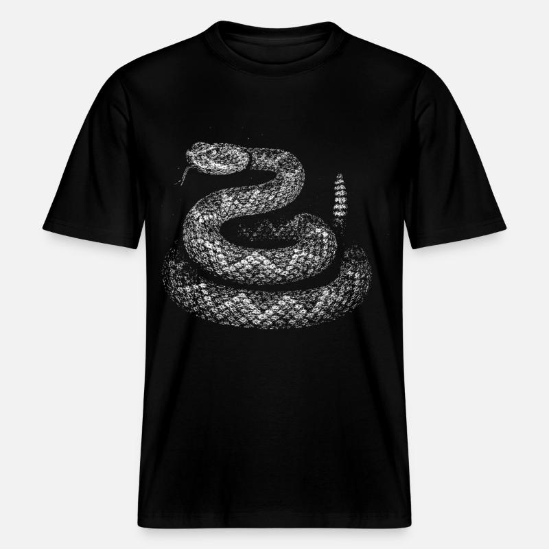 Snake -  RELAXED FIT Unisex Organic T-Shirt - black