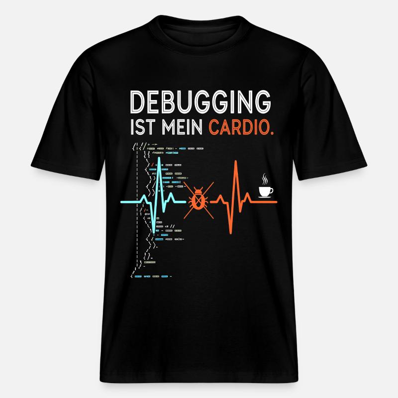 Debugging ist mein Cardio - Computer Nerd - RELAXED FIT Unisex Organic T-Shirt - Schwarz