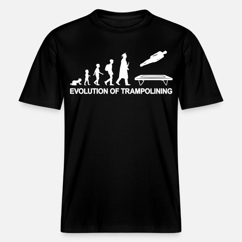 Evolution Trampolinist -  RELAXED FIT Unisex Organic T-Shirt - Schwarz