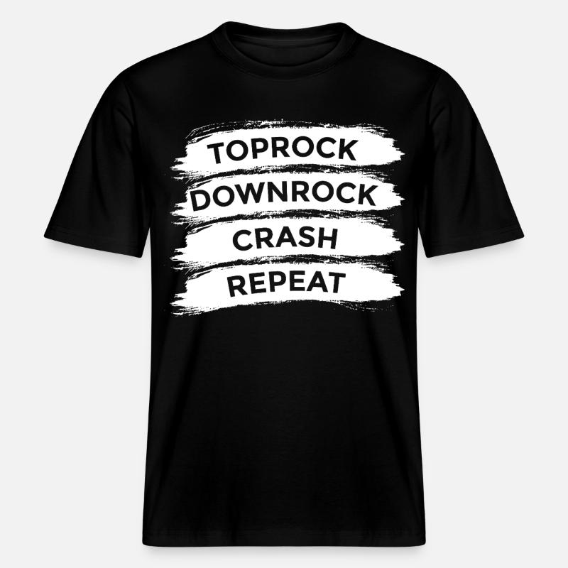 Breakdance Techniques -  T-shirt unisexe RELAXED FIT en coton bio - noir