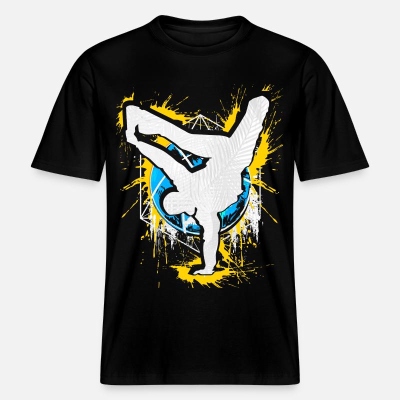 Breakdance Handstand Bboy - B-Boying Breakdancer -  T-shirt unisexe RELAXED FIT en coton bio - noir