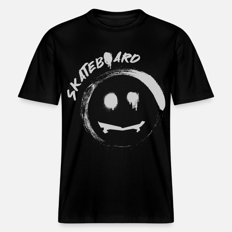 Skateboard -  RELAXED FIT Unisex Organic T-Shirt - black