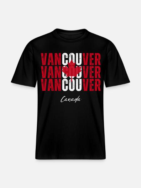 Vancouver Canada, I love Vancouver - RELAXED FIT Unisex Organic T-Shirt - black