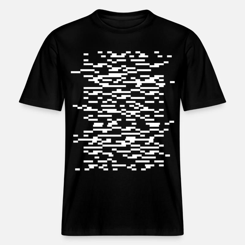 Glitch Waveframes Grille de nuit -  T-shirt unisexe RELAXED FIT en coton bio - noir