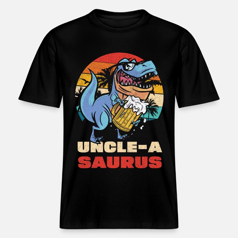 OncleASaurus Bierheld -  T-shirt unisexe RELAXED FIT en coton bio - noir