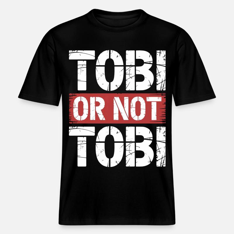 Tobi oder nicht Tobi -  RELAXED FIT Unisex Organic T-Shirt - Schwarz