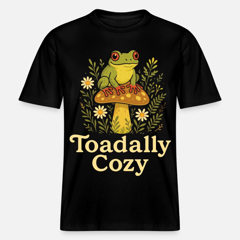 Tree Frog Humor Tree Frog - RELAXED FIT Unisex Organic T-Shirt - black
