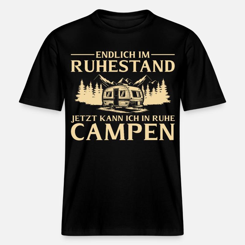 Endlich_im_Ruhestand_ _In_Ruhe_Campen -  T-shirt unisexe RELAXED FIT en coton bio - noir
