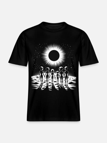 Cosmic Silhouette Family Circle -  RELAXED FIT Unisex Organic T-Shirt - black