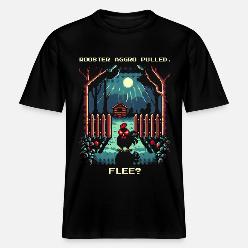 Aggro Pulled | Activate flight? -  RELAXED FIT Unisex Organic T-Shirt - black