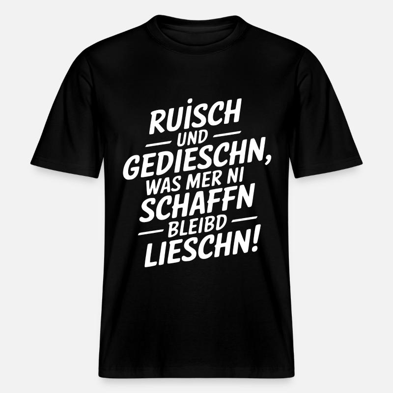 Dialecte saxon disant Saxe -  T-shirt unisexe RELAXED FIT en coton bio - noir