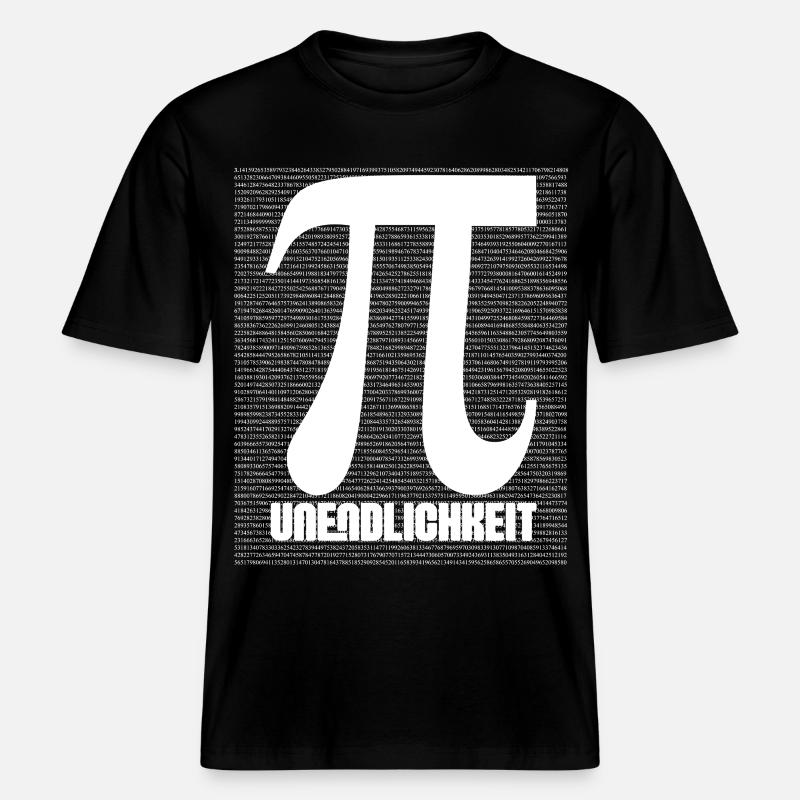 Pi Symbol Muster Nerd -  RELAXED FIT Unisex Organic T-Shirt - Schwarz