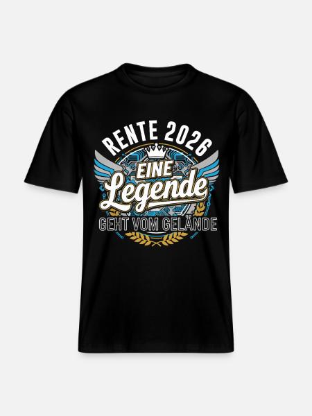 Pension 2026 Pensioner Pensioner Legend Retirement -  RELAXED FIT Unisex Organic T-Shirt - black