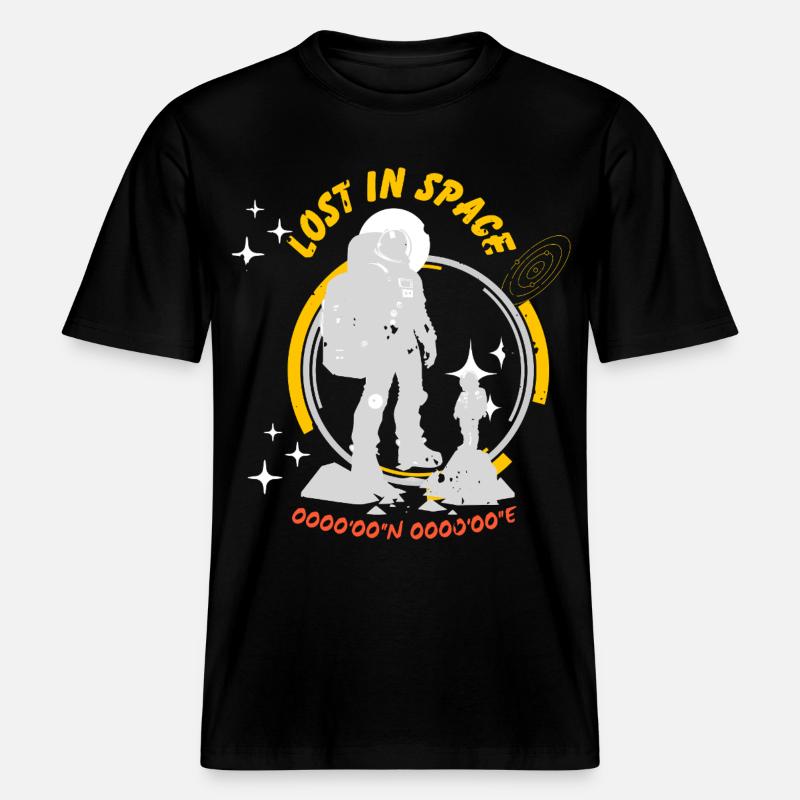 Perdus dans l’espace – Astronaut Trail -  T-shirt unisexe RELAXED FIT en coton bio - noir