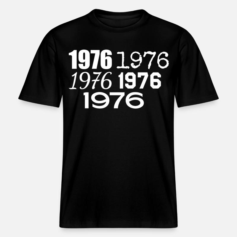 1976 -  RELAXED FIT Unisex Organic T-Shirt - black
