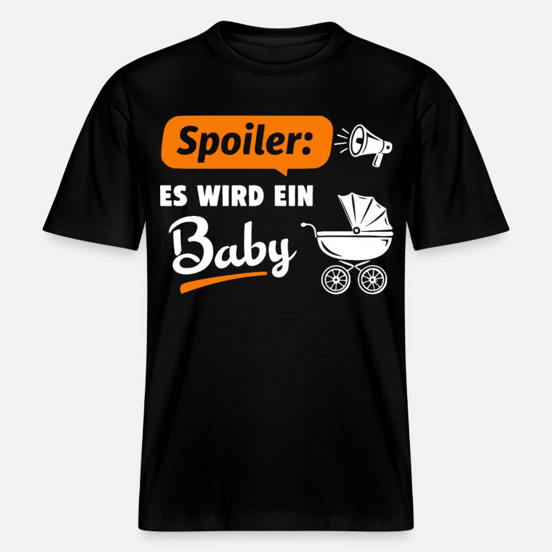 Spoiler: Es wird ein Baby - RELAXED FIT Unisex Organic T-Shirt - Schwarz