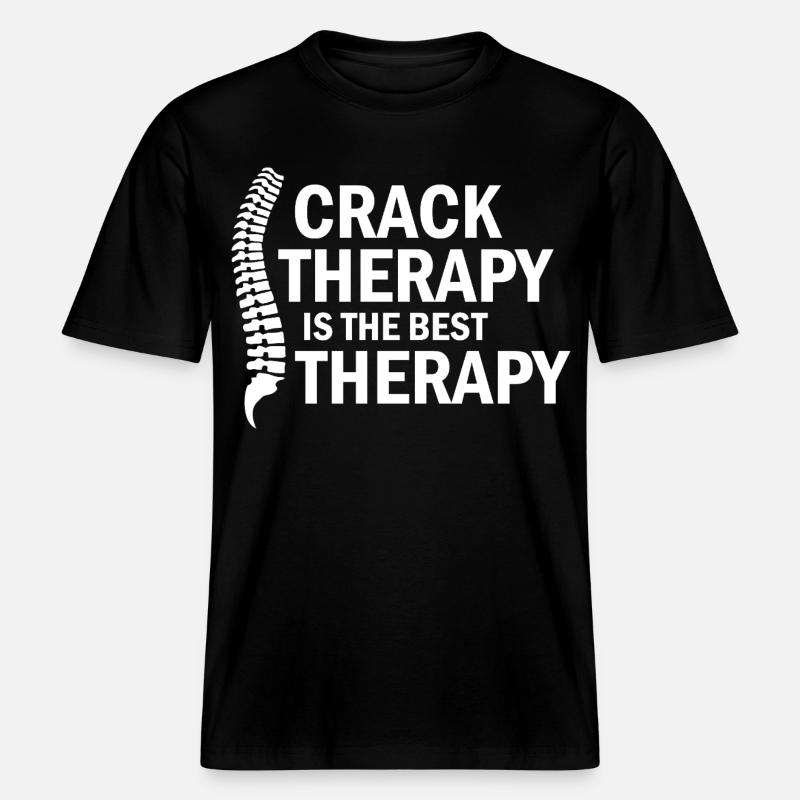 Ajustement Spinal Professionnel Agréé en DC - T-shirt unisexe RELAXED FIT en coton bio - noir
