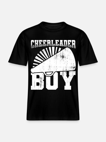 Cheerleader Boy - RELAXED FIT Unisex Organic T-Shirt - black
