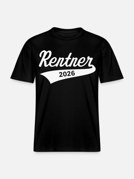 Retirees 2026 (Pension/Retirement/White) -  RELAXED FIT Unisex Organic T-Shirt - black