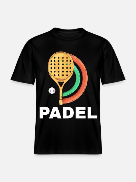 I can't I have padel -  RELAXED FIT Unisex Organic T-Shirt - black