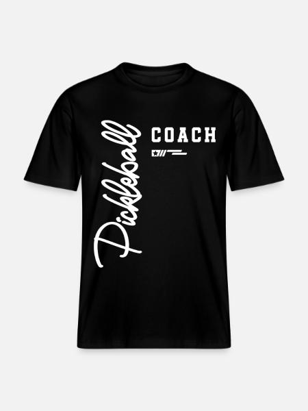 Terrain classique Pickleball Coach pour instructeurs - T-shirt unisexe RELAXED FIT en coton bio - noir