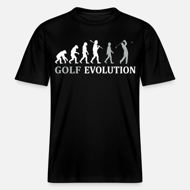 Golf Evolution – The Perfect Golfer's Gift -  RELAXED FIT Unisex Organic T-Shirt - black