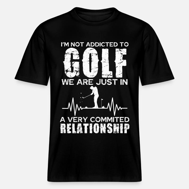 Relation golfeuse : passion engagée -  T-shirt unisexe RELAXED FIT en coton bio - noir