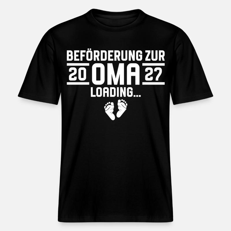 Beförderung zur Oma 2027 loading -  RELAXED FIT Unisex Organic T-Shirt - Schwarz