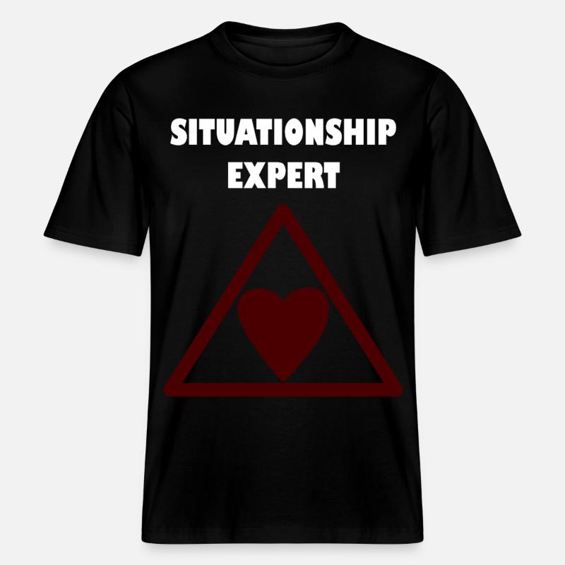 Expert en relations dans le triangle -  T-shirt unisexe RELAXED FIT en coton bio - noir