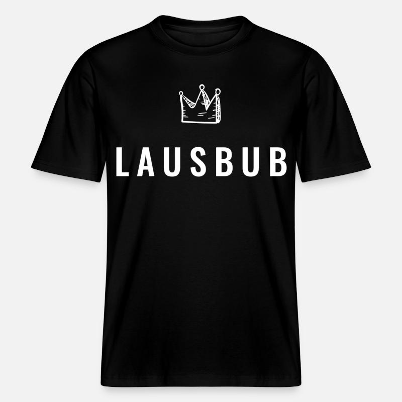Kleiner Lausbub mit Krone – Frechdachs Edition -  RELAXED FIT Unisex Organic T-Shirt - Schwarz