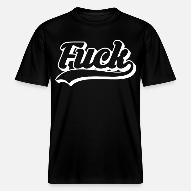 Scheiß auf das Retro-Skript -  RELAXED FIT Unisex Organic T-Shirt - Schwarz
