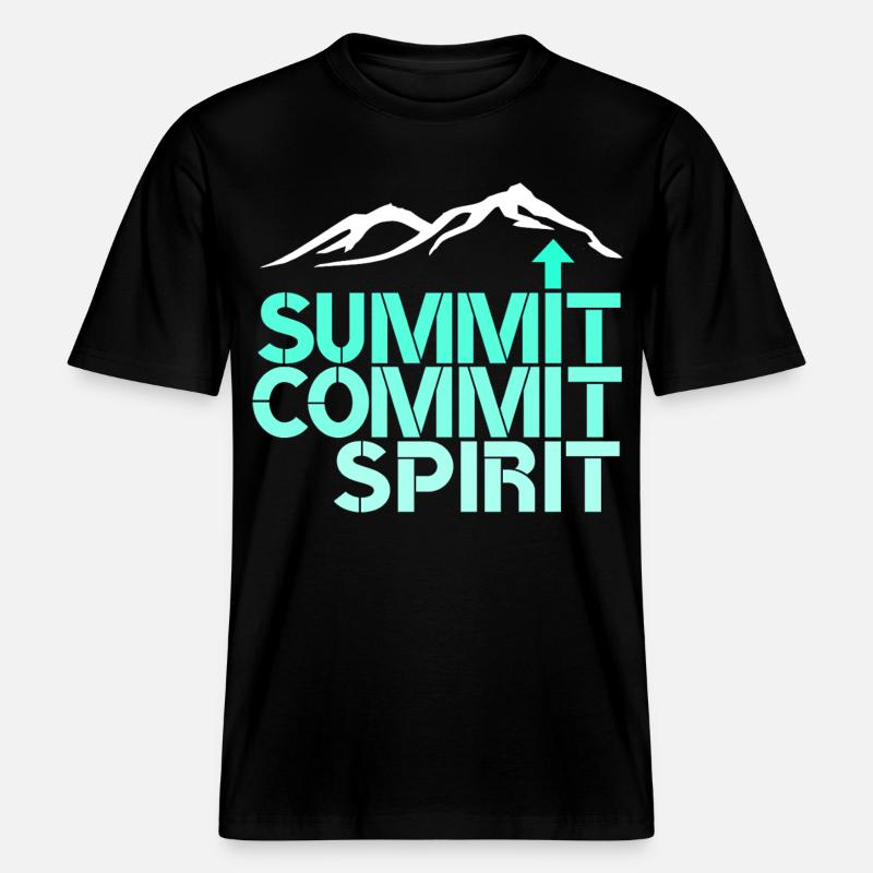 Spirit Commit Summit -  RELAXED FIT Unisex Organic T-Shirt - black