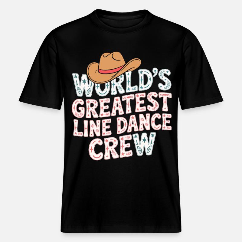 Weltweit Beste Line Dance Crew -  RELAXED FIT Unisex Organic T-Shirt - Schwarz